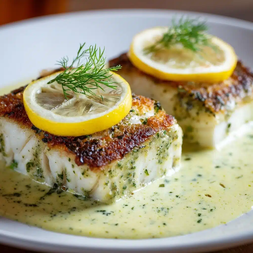 Baked Cod with Lemon-Dill Sauce Recipe - Recipe Image