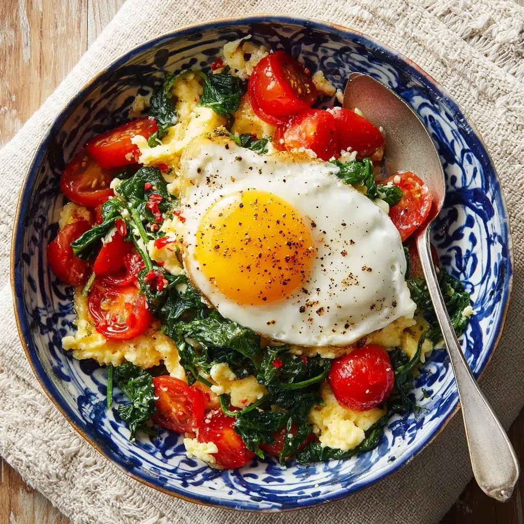 Egg White Scramble with Spinach and Tomatoes Recipe - Recipe Image