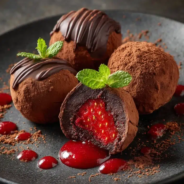 Strawberry Dark Chocolate Truffles Recipe