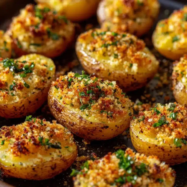 Crispy Garlic Parmesan Crusted Potatoes Recipe
