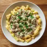 Beef and Rotini in Garlic Parmesan Sauce Recipe
