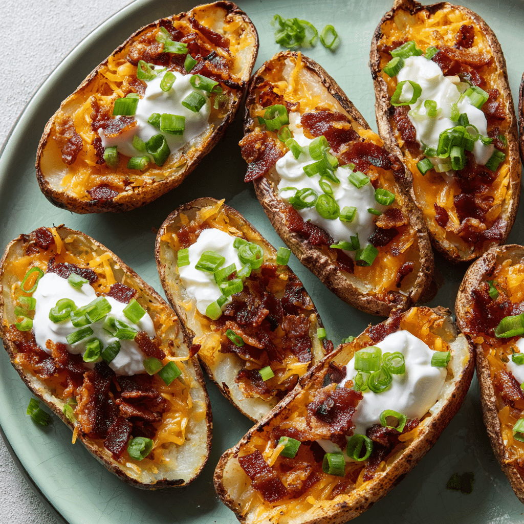 Loaded Baked Potato Skins Recipe - Recipe Image