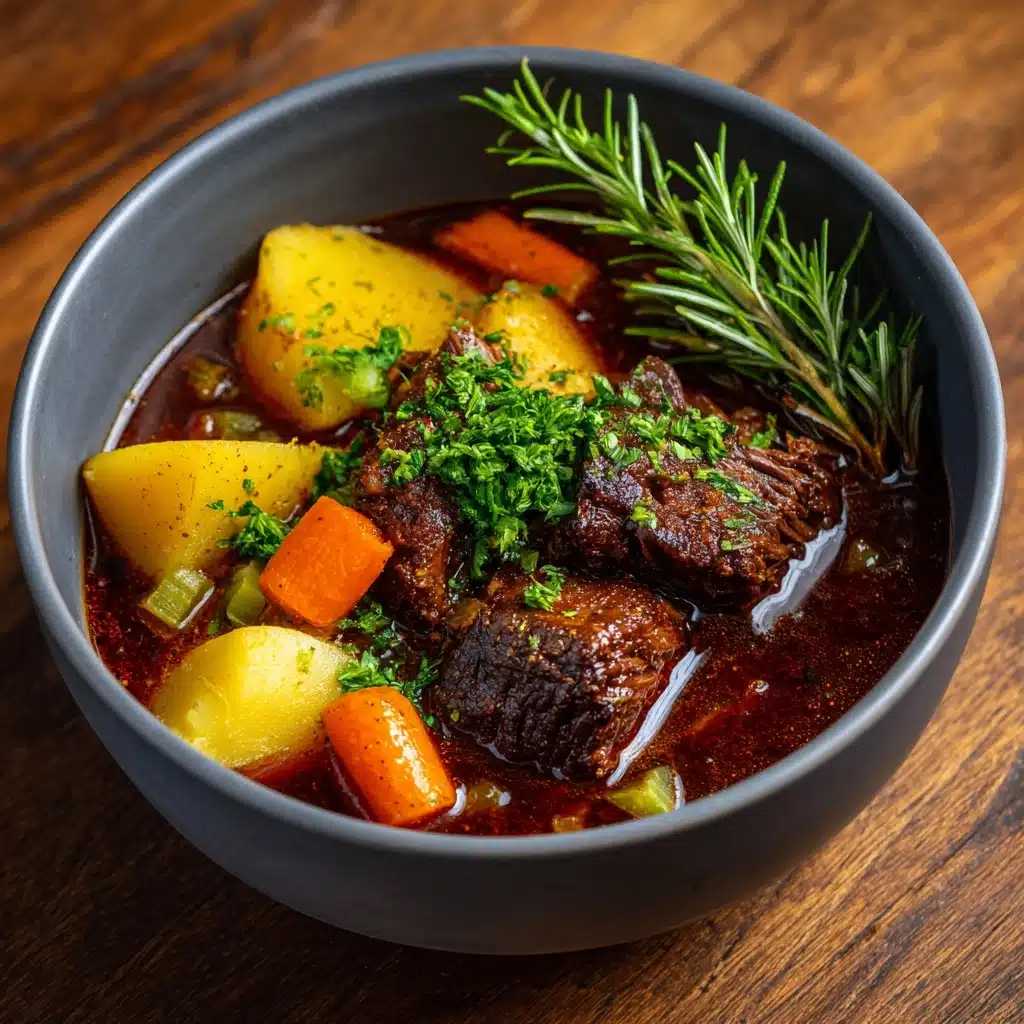 Pot Vegetable Soup with Stew Meat Recipe