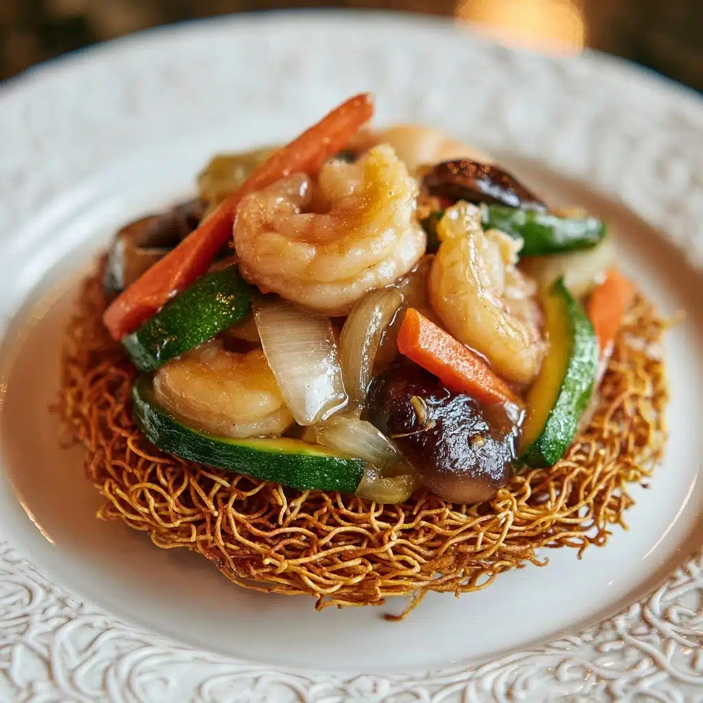 Crispy Cake Noodle Stir Fry Recipe - Recipe Image