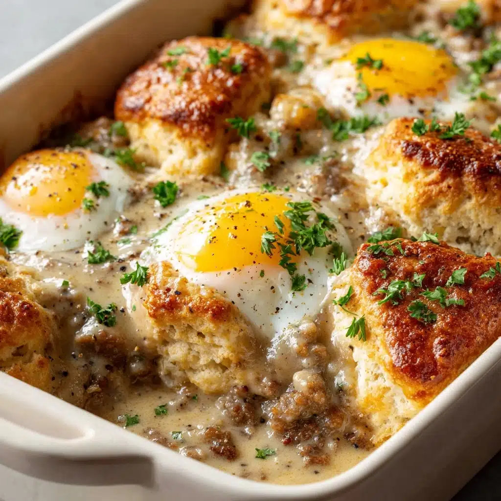 Biscuits and Gravy Breakfast Casserole Recipe