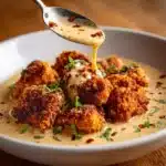 Crispy Parmesan Chicken with a Rich Garlic Sauce Recipe