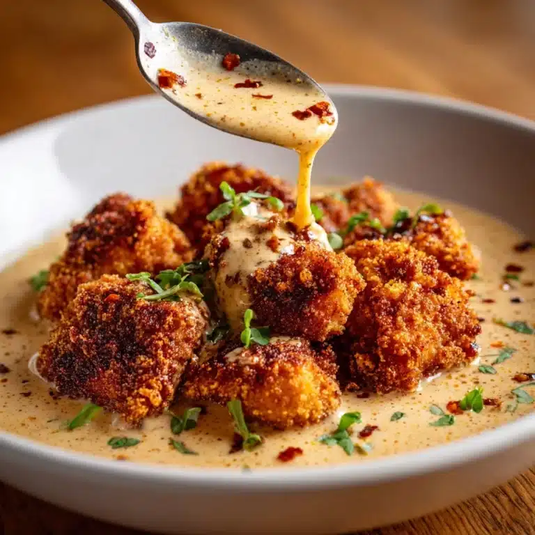 Crispy Parmesan Chicken with a Rich Garlic Sauce Recipe