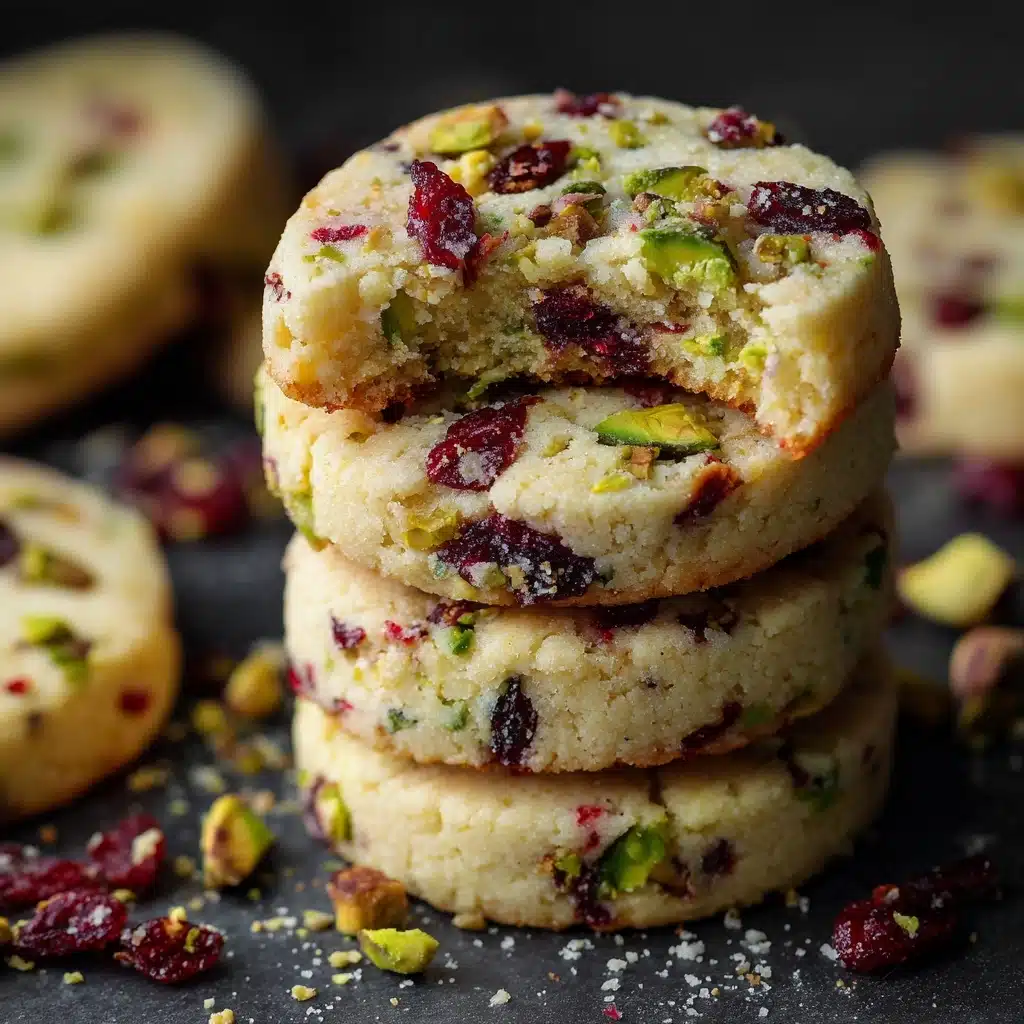 Cranberry Pistachio Shortbread Cookies Recipe - Recipe Image