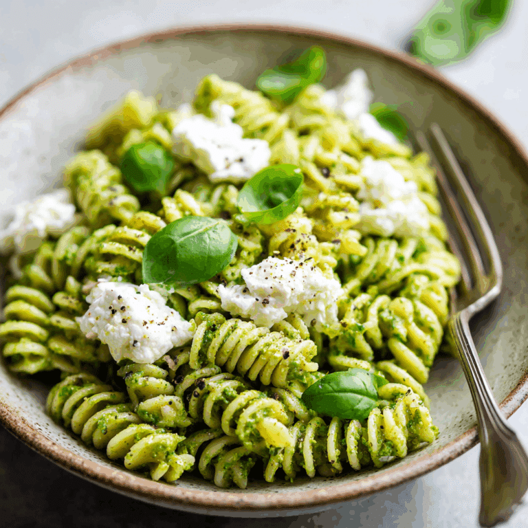 One Pot Melty Burrata Lemon Pesto Pasta Recipe