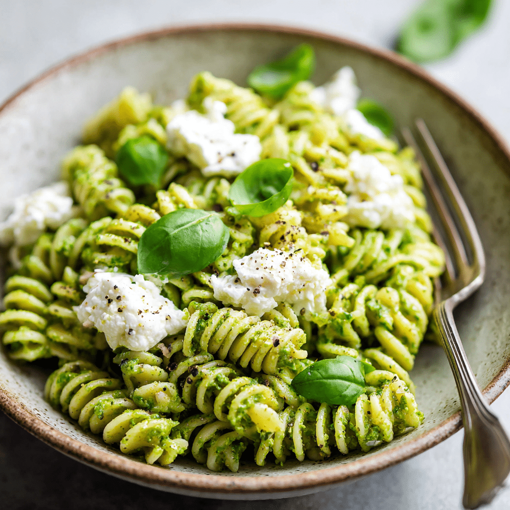 One Pot Melty Burrata Lemon Pesto Pasta Recipe
