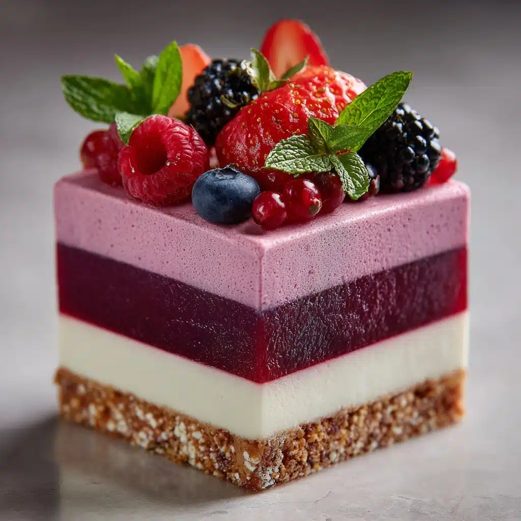 Berry Layered Mousse Cake Recipe - Recipe Image