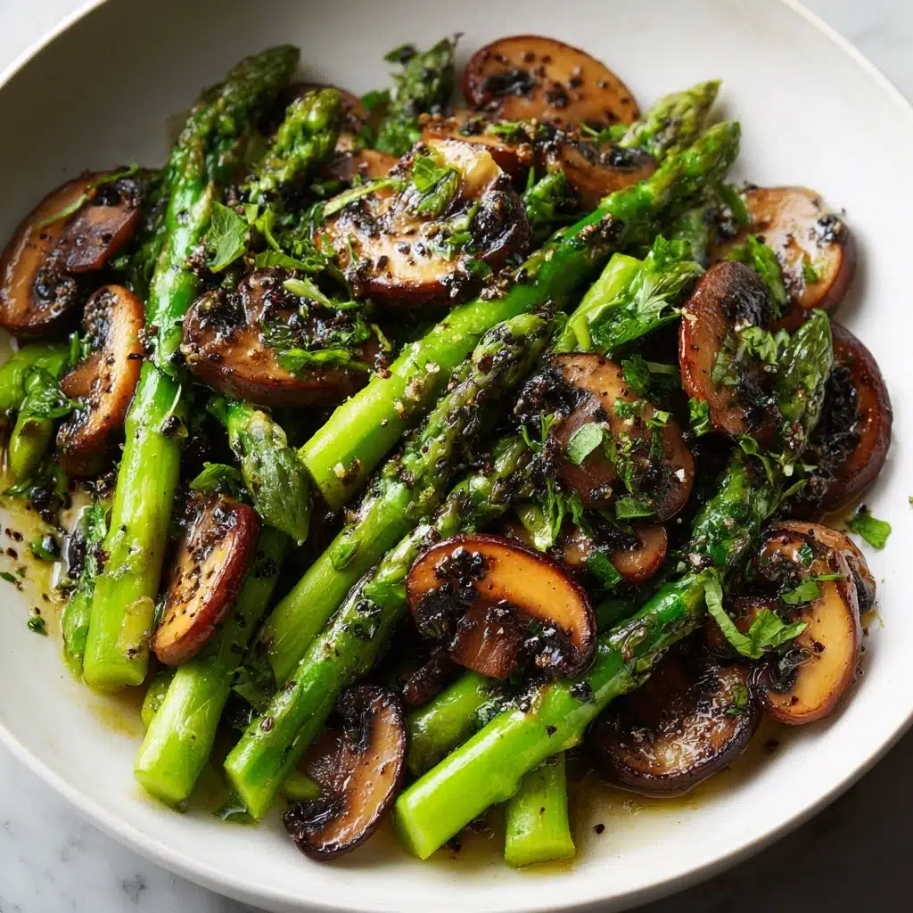Sautéed Asparagus and Mushrooms Recipe - Recipe Image