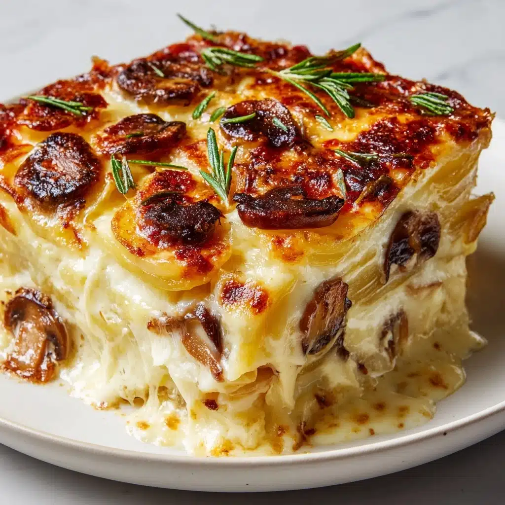 Potato and Mushroom Gratin with Gorgonzola Recipe - Recipe Image