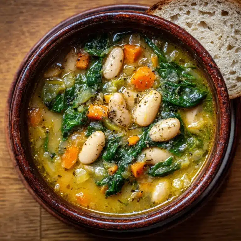 Spinach, Lentil, and Butter Bean Soup Recipe