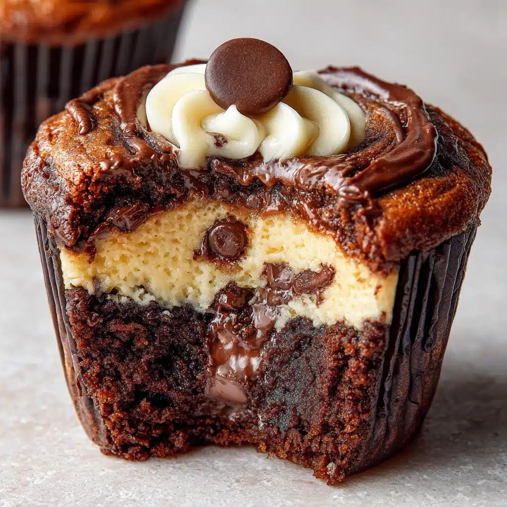 Cheesecake Stuffed Chocolate Muffins Recipe - Recipe Image