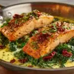 Creamy Garlic Butter Tuscan Salmon Recipe