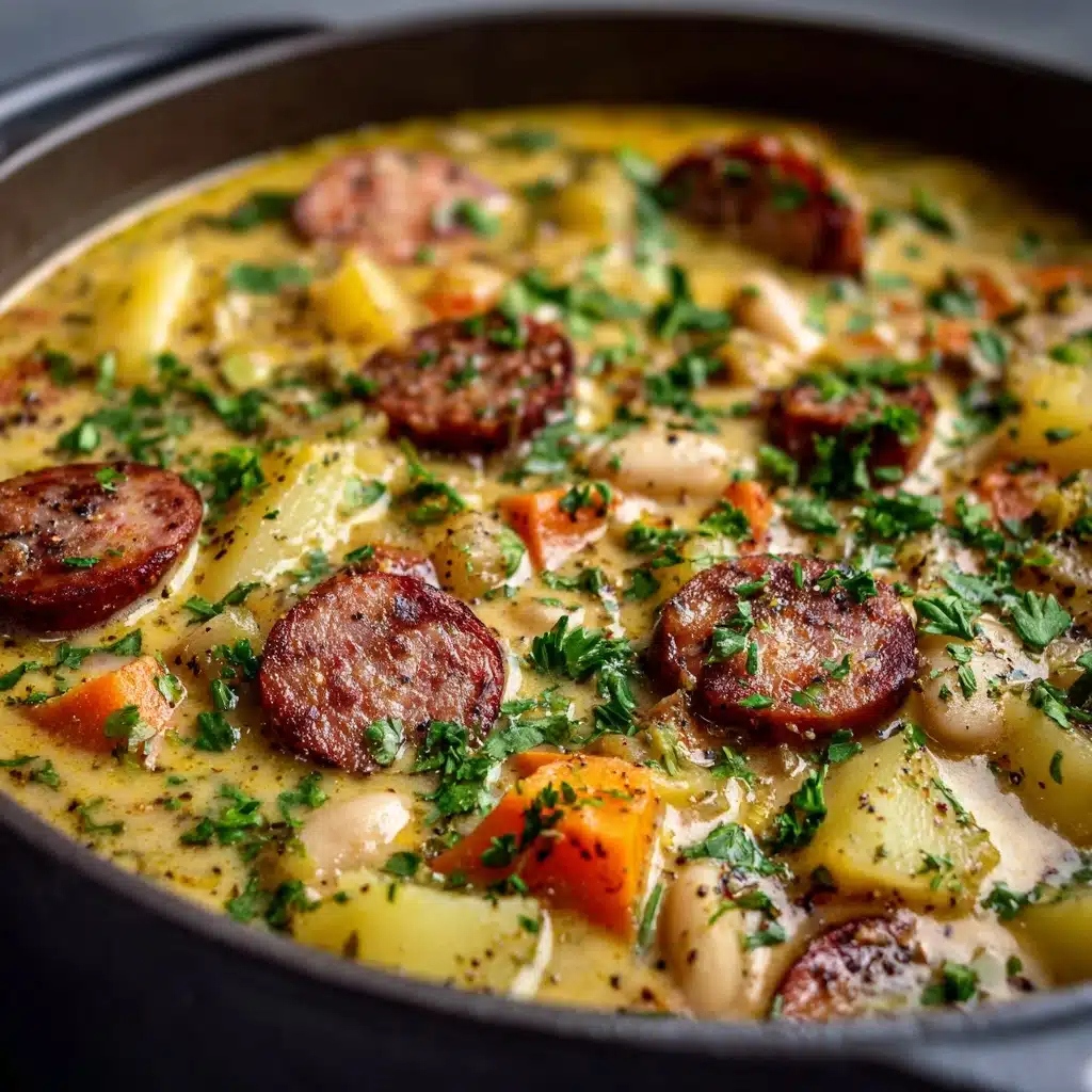 Creamy Bean Soup with Kielbasa Recipe - Recipe Image