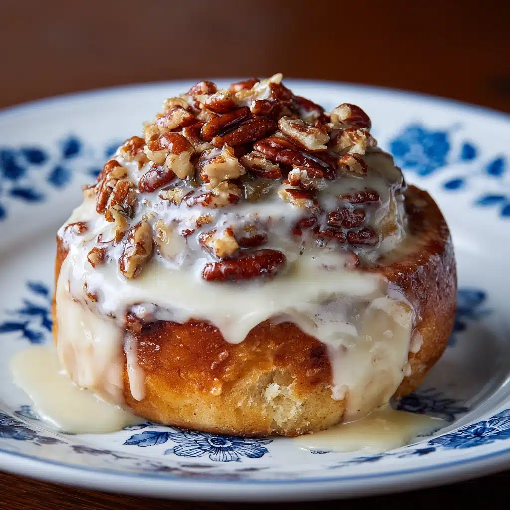 Browned Butter Frosted Pecan Cinnamon Rolls Recipe - Recipe Image