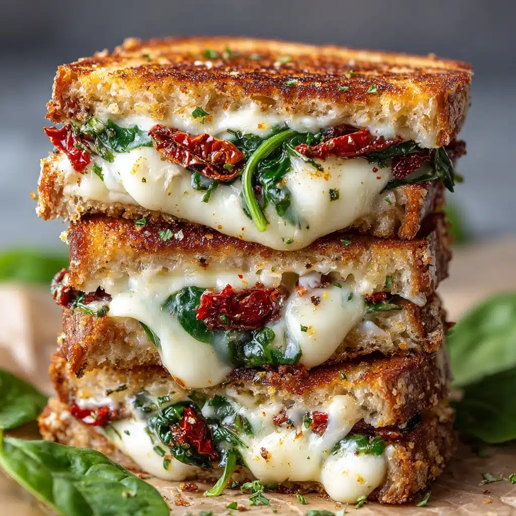Feta Grilled Cheese Sandwich with Spinach Recipe - Recipe Image