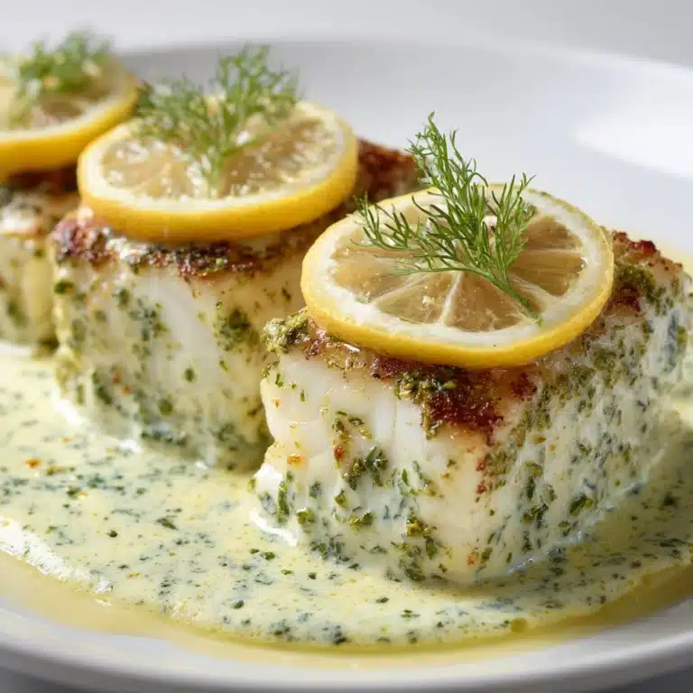 Baked Cod with Lemon-Dill Sauce Recipe