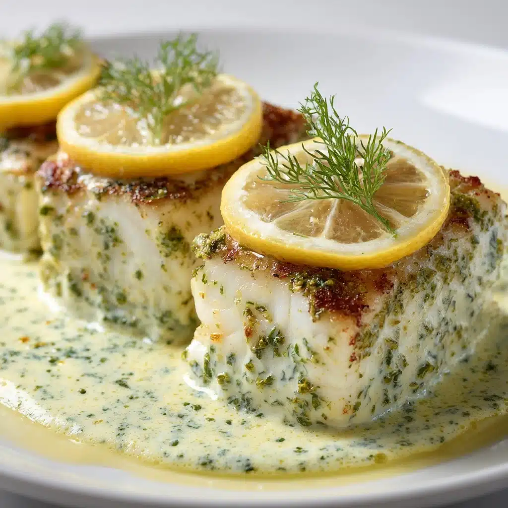 Baked Cod with Lemon-Dill Sauce Recipe - Recipe Image