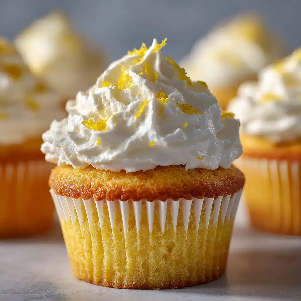 Lemon Muffins with Whipped Cream and Lemon Zest Recipe - Recipe Image