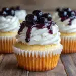 White Chocolate Blueberry Cheesecake Cupcakes Recipe