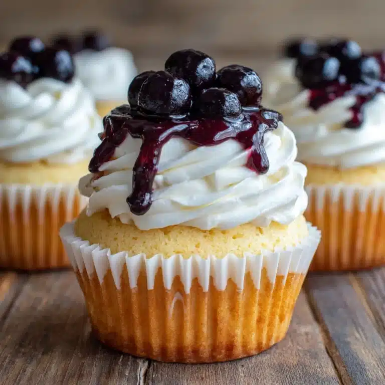 White Chocolate Blueberry Cheesecake Cupcakes Recipe