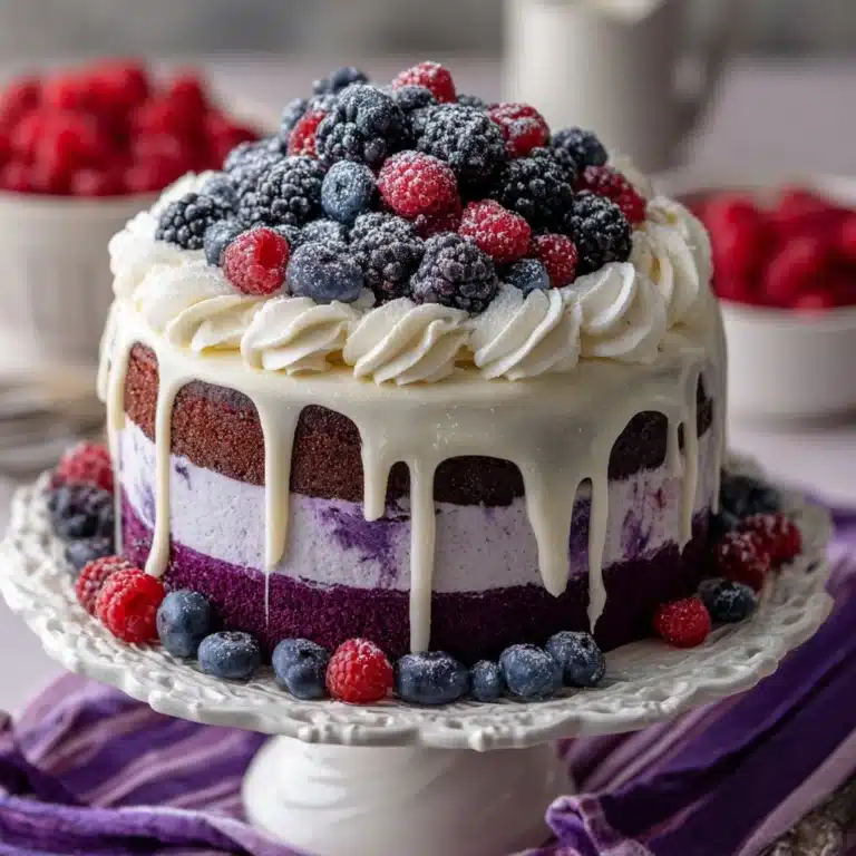 White Chocolate Blackberry Poke Cake Recipe