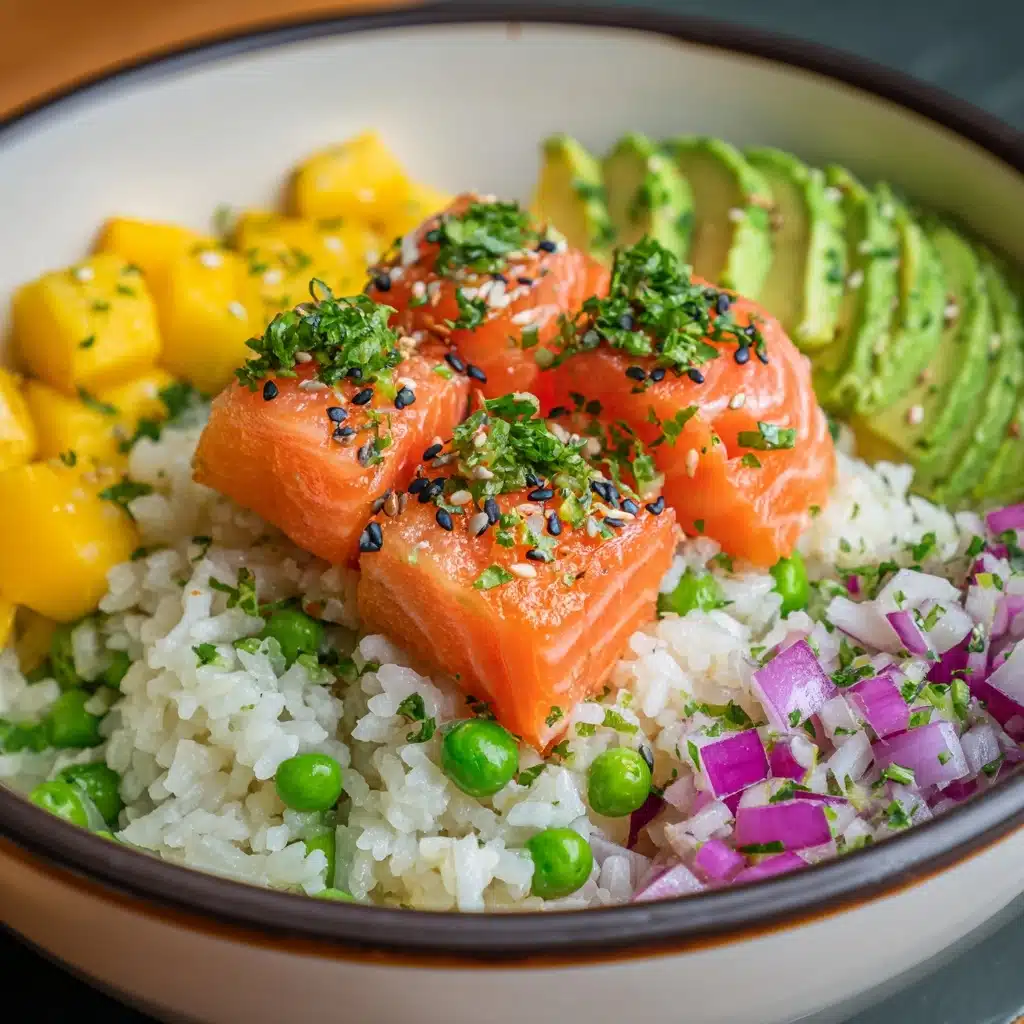 Spicy Salmon Bowls with Coconut Rice Recipe - Recipe Image