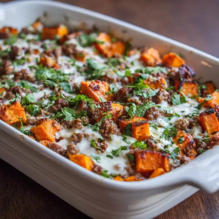Healthy Ground Turkey Sweet Potato Bake Recipe