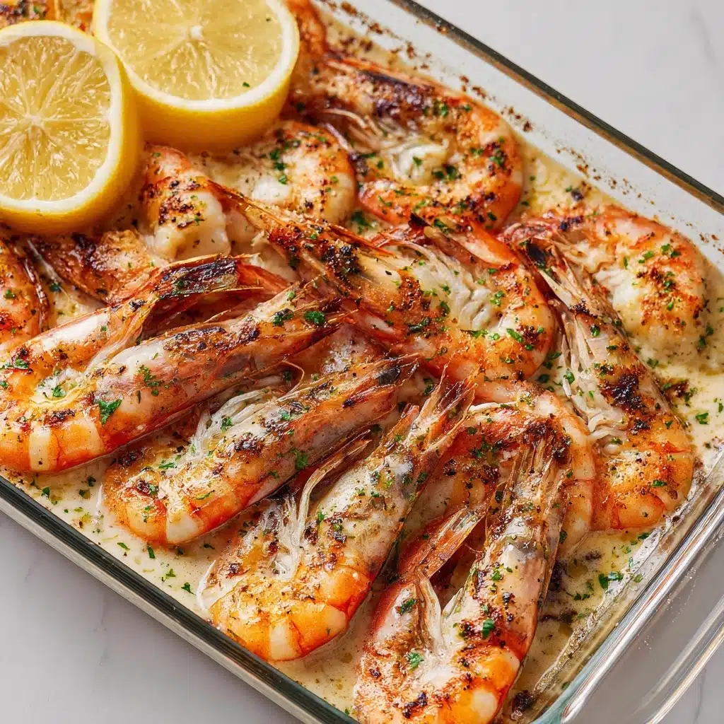 Baked Shrimp with Garlic Lemon Butter Sauce Recipe - Recipe Image