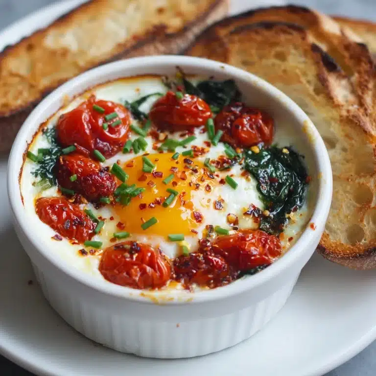 Baked Feta Eggs Breakfast Recipe