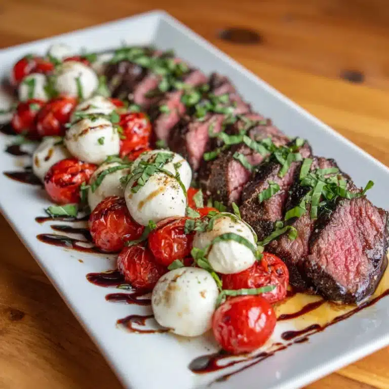 Balsamic Caprese Grilled Flank Steak Recipe