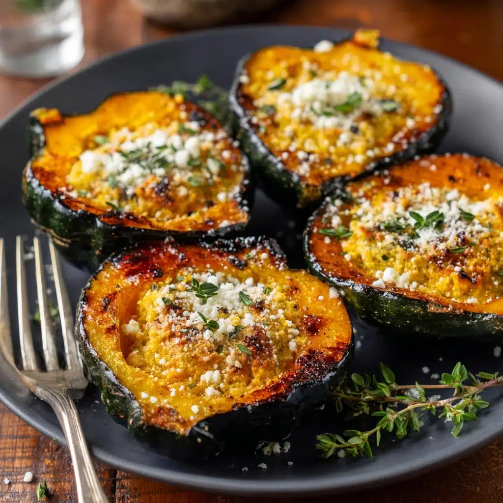 Parmesan Herb Roasted Acorn Squash Recipe