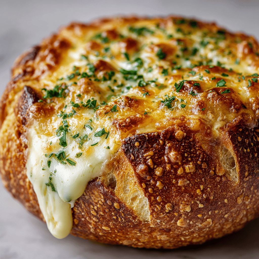 Loaded Triple-Cheese Garlic Bread Bowls Recipe - Recipe Image