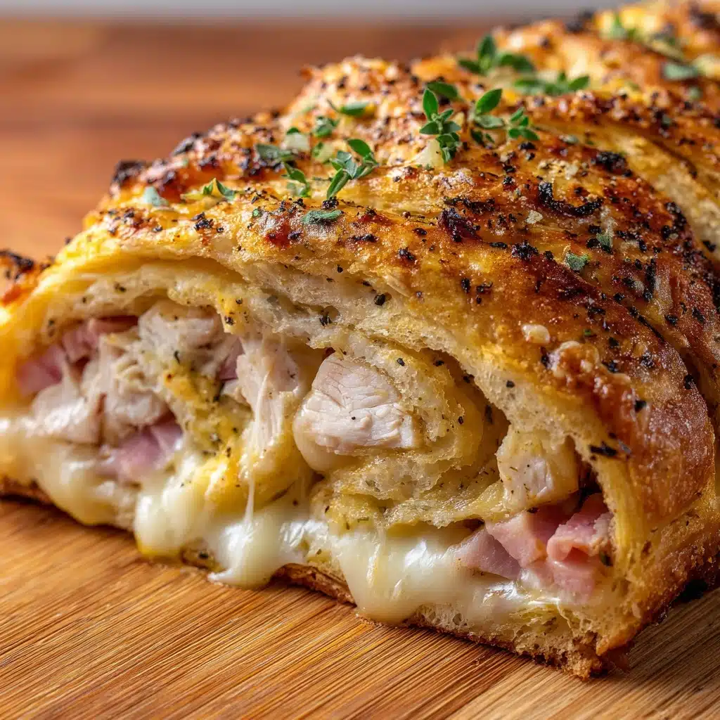 Chicken Cordon Bleu Stromboli Recipe - Recipe Image