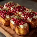 Pomegranate Brie Crostini Appetizer Recipe