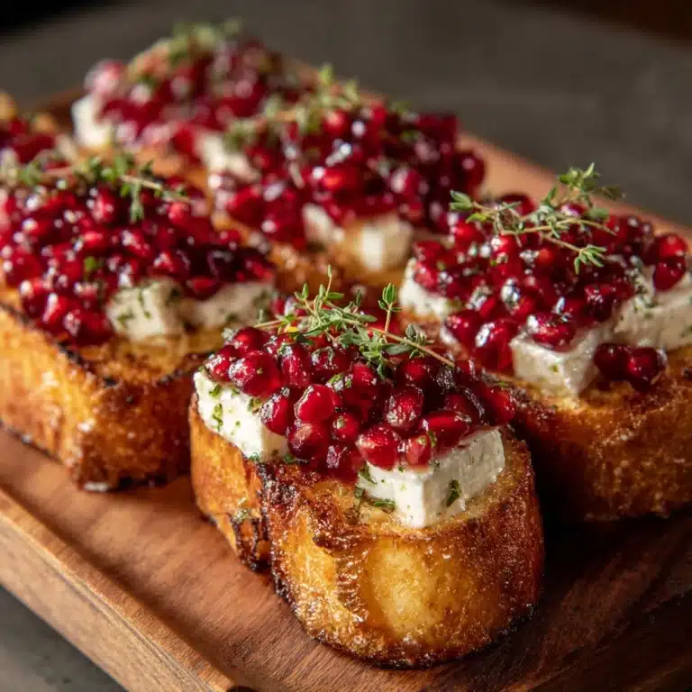 Pomegranate Brie Crostini Appetizer Recipe