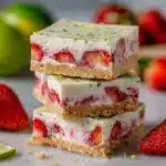 Strawberry Lime White Chocolate Gooey Bars Recipe