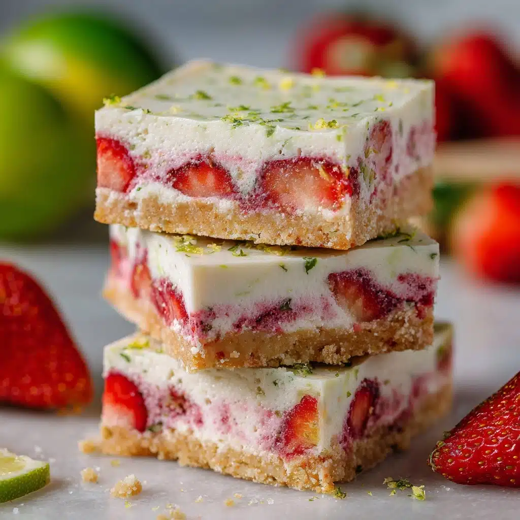 Strawberry Lime White Chocolate Gooey Bars Recipe