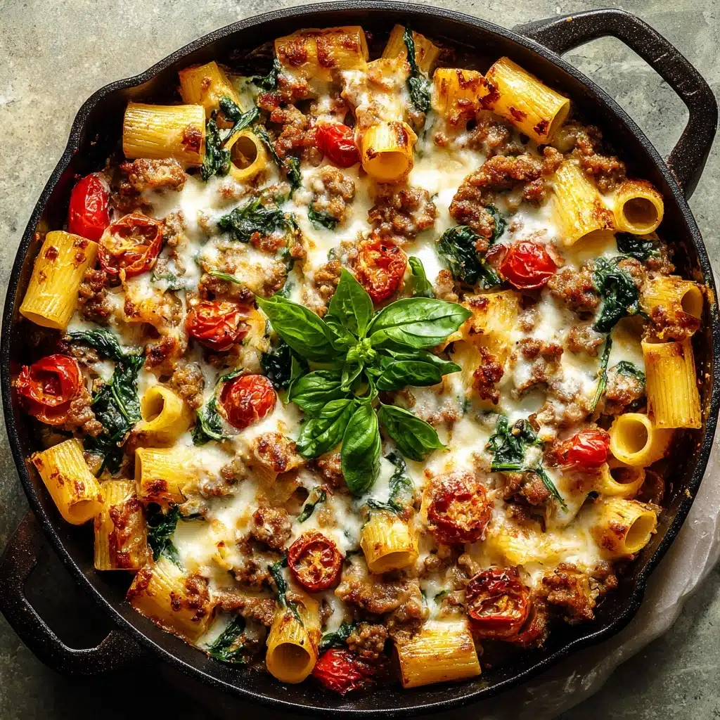 Creamy Tuscan Sausage Pasta Bake Recipe