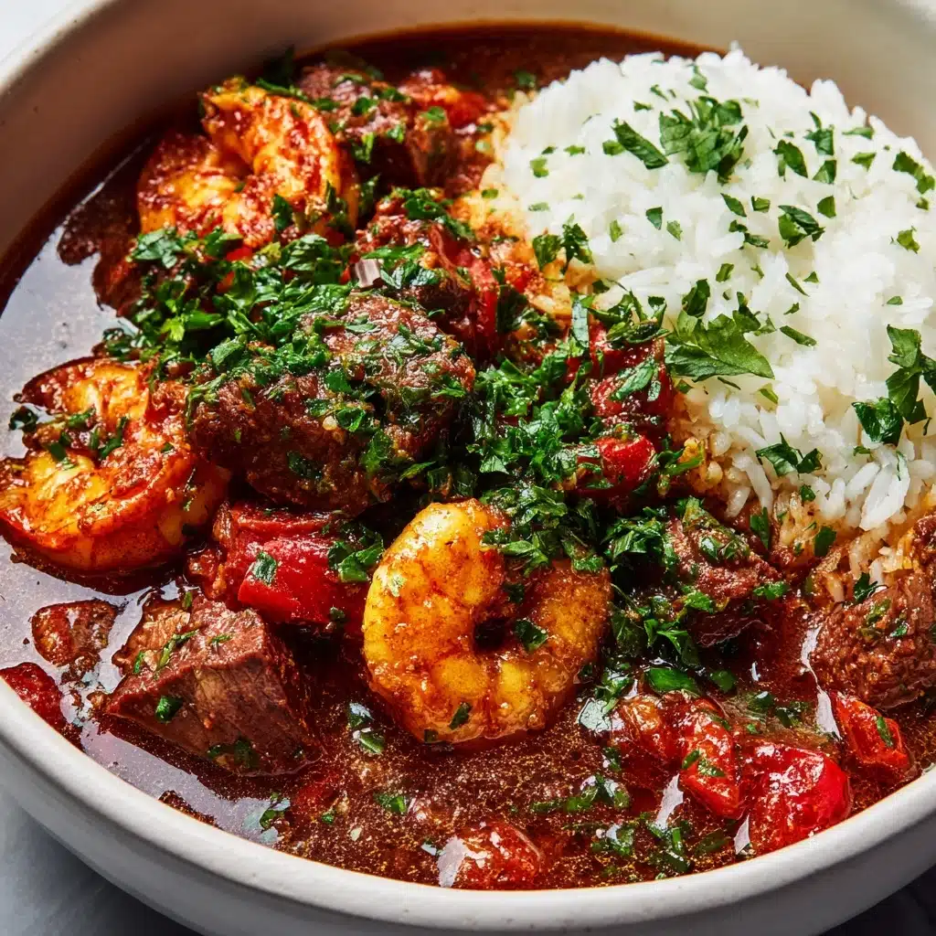 Creole Shrimp and Sausage Gumbo Recipe - Recipe Image
