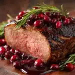 Cranberry Balsamic Ribeye Roast Recipe