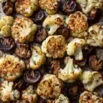 Garlicy Roasted Cauliflower & Mushrooms Recipe
