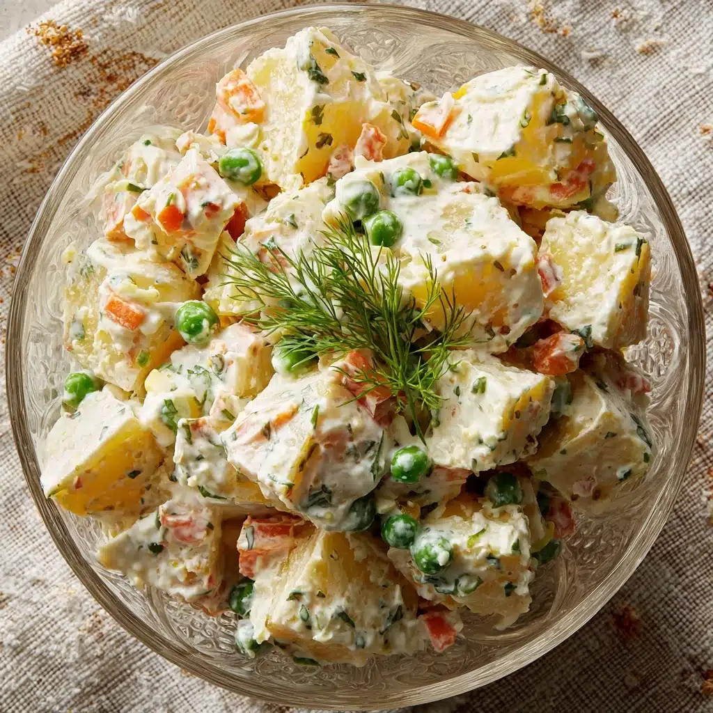Olivier Salad – Russian Potato Salad Recipe - Recipe Image