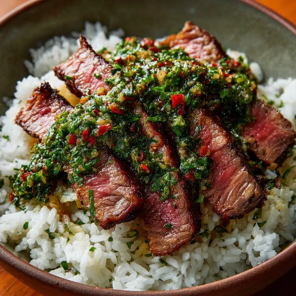 Steak Rice Bowls with Chimichurri Sauce Recipe - Recipe Image