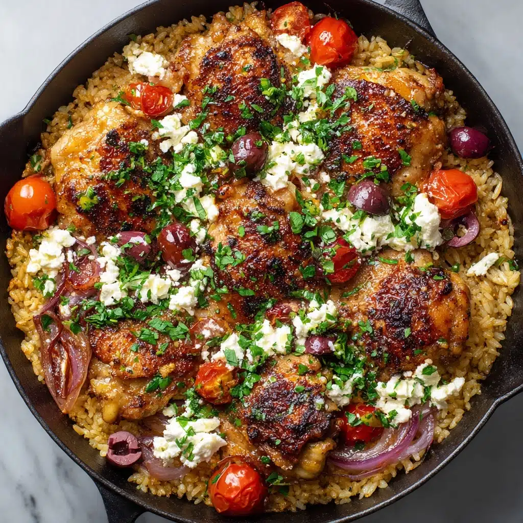 Mediterranean Chicken & Rice Skillet Recipe - Recipe Image