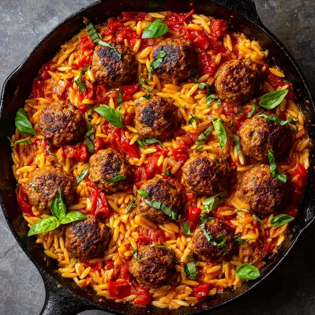 Meatball Orzo Skillet Recipe - Recipe Image