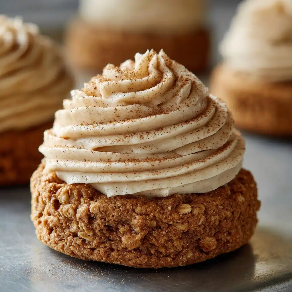 Pumpkin Oatmeal Cookies with Cinnamon Cream Cheese Frosting Recipe - Recipe Image